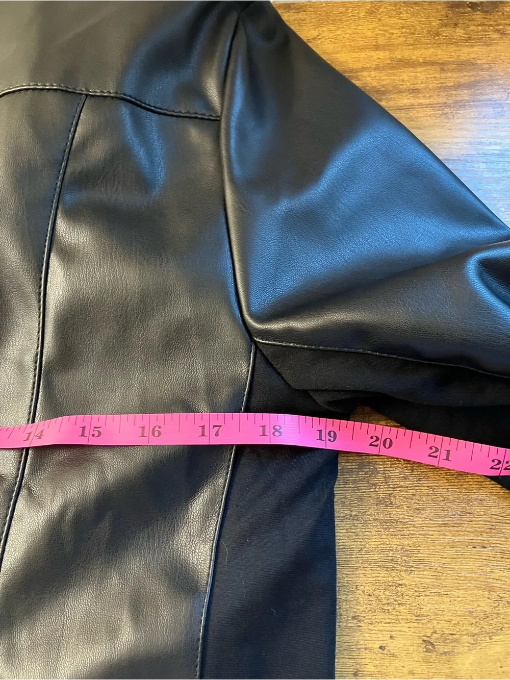DKNY Black Faux Leather Mock-Neck Moto Biker Jacket Full-Zip NWOT Large